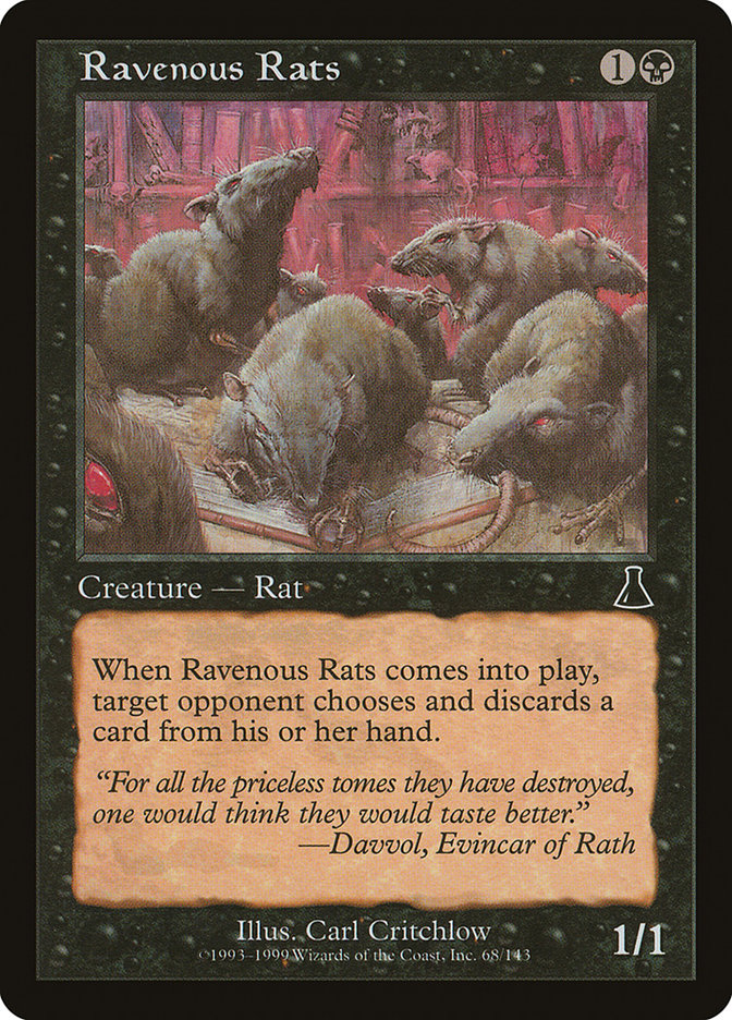 Ravenous Rats [Urza's Destiny] MTG Single Magic: The Gathering | Red Claw Gaming