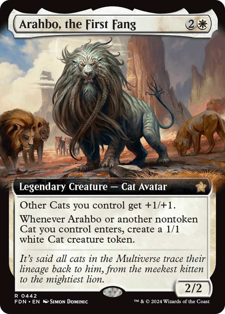 Arahbo, the First Fang (Extended Art) [Foundations] MTG Single Magic: The Gathering | Red Claw Gaming