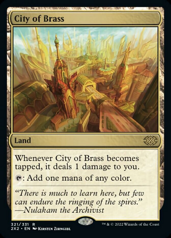 City of Brass [Double Masters 2022] MTG Single Magic: The Gathering    | Red Claw Gaming