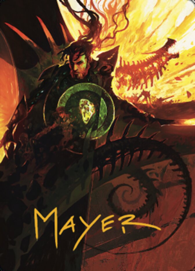 Mishra's Command Art Card (Gold-Stamped Signature) [The Brothers' War Art Series] MTG Single Magic: The Gathering | Red Claw Gaming
