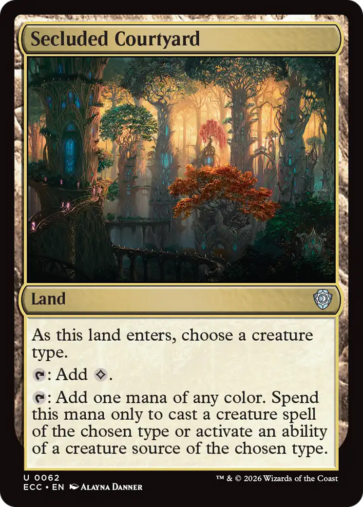 Secluded Courtyard [Lorwyn Eclipsed Commander] MTG Single Magic: The Gathering | Red Claw Gaming