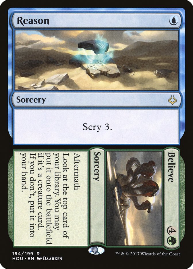Reason // Believe [Hour of Devastation] MTG Single Magic: The Gathering | Red Claw Gaming