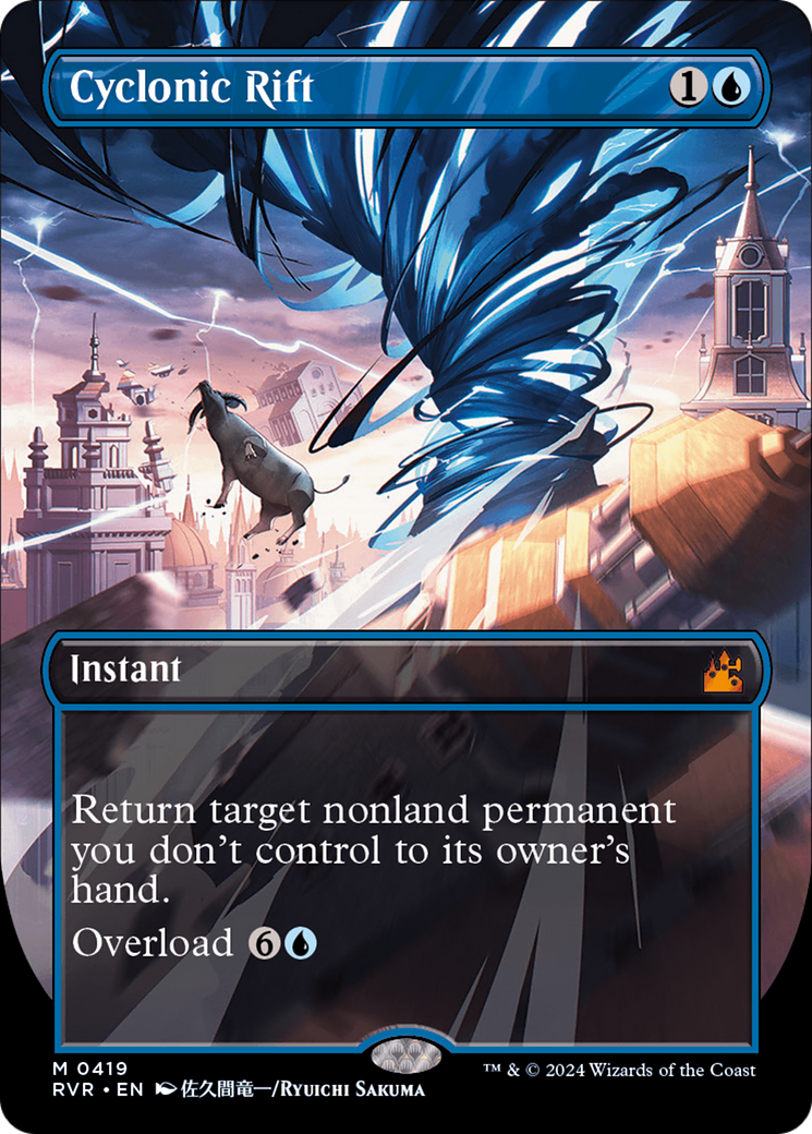 Cyclonic Rift (Anime Borderless) [Ravnica Remastered] MTG Single Magic: The Gathering | Red Claw Gaming