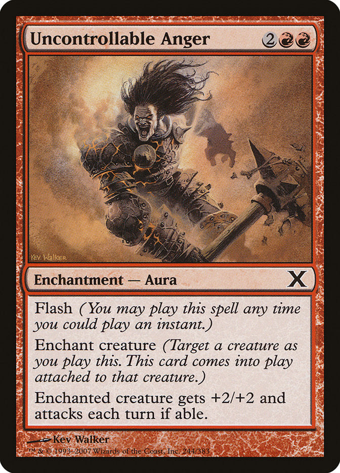 Uncontrollable Anger [Tenth Edition] MTG Single Magic: The Gathering | Red Claw Gaming