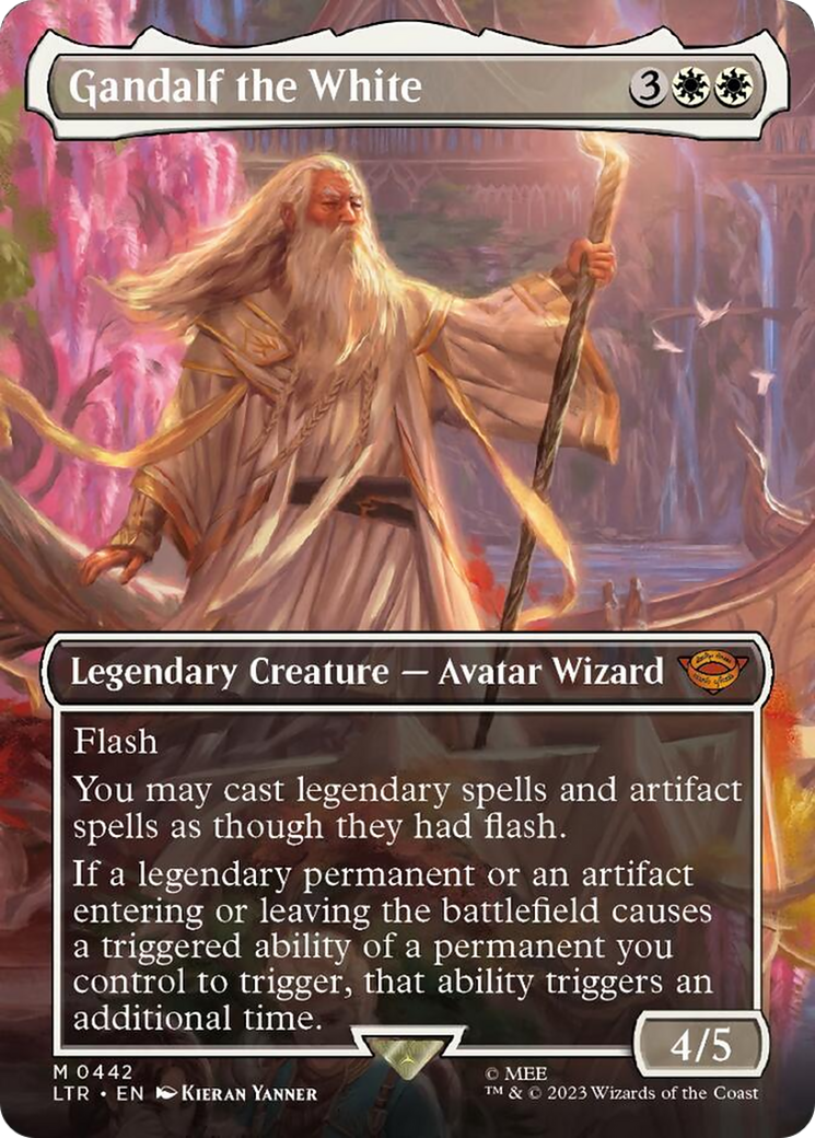 Gandalf the White (Borderless Alternate Art) [The Lord of the Rings: Tales of Middle-Earth] MTG Single Magic: The Gathering | Red Claw Gaming
