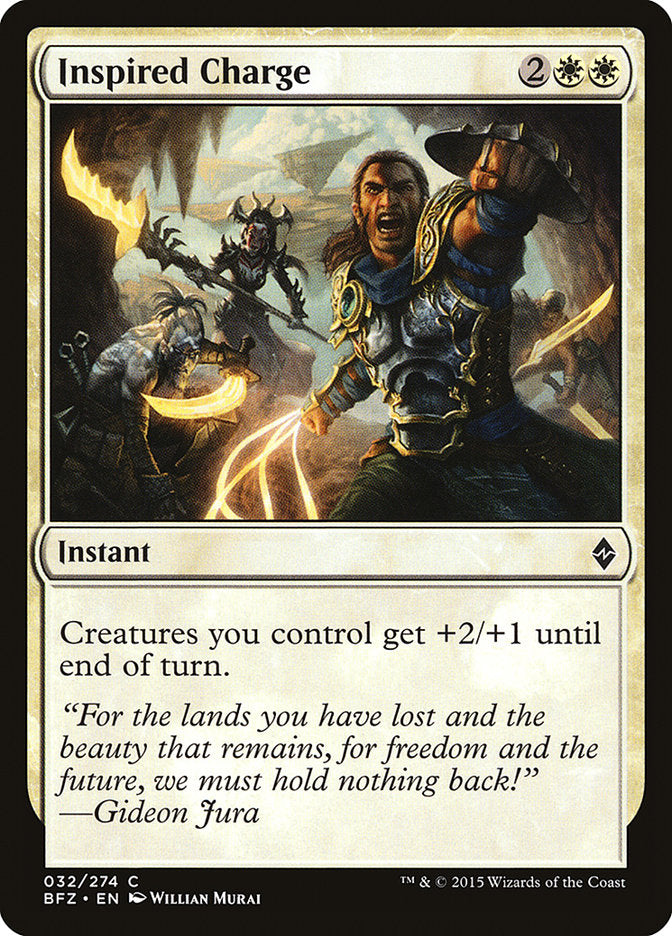 Inspired Charge [Battle for Zendikar] MTG Single Magic: The Gathering | Red Claw Gaming