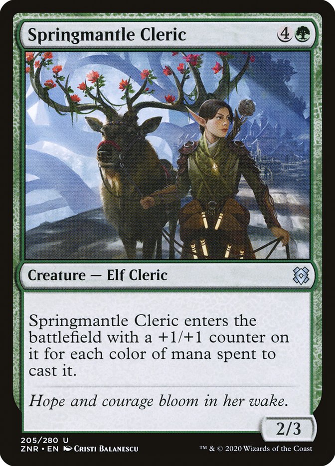 Springmantle Cleric [Zendikar Rising] MTG Single Magic: The Gathering | Red Claw Gaming