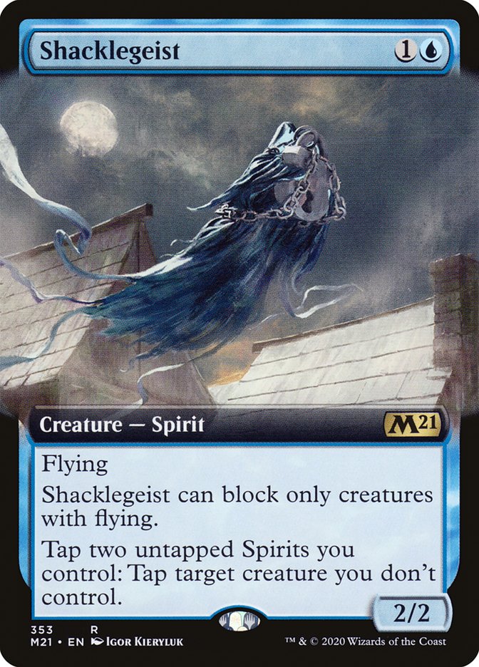 Shacklegeist (Extended Art) [Core Set 2021] MTG Single Magic: The Gathering | Red Claw Gaming