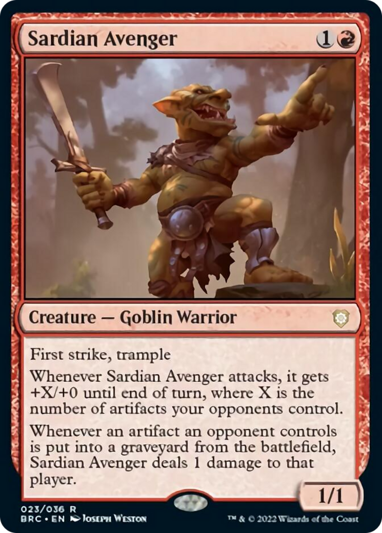 Sardian Avenger [The Brothers' War Commander] MTG Single Magic: The Gathering | Red Claw Gaming