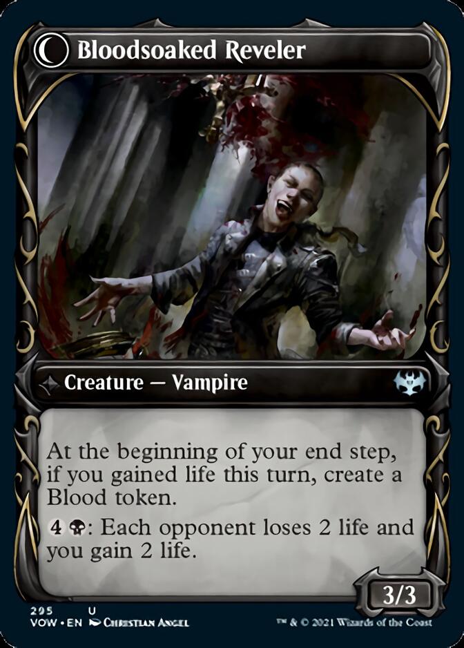 Restless Bloodseeker // Bloodsoaked Reveler (Showcase Fang Frame) [Innistrad: Crimson Vow] MTG Single Magic: The Gathering | Red Claw Gaming