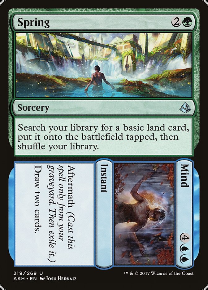 Spring // Mind [Amonkhet] MTG Single Magic: The Gathering | Red Claw Gaming