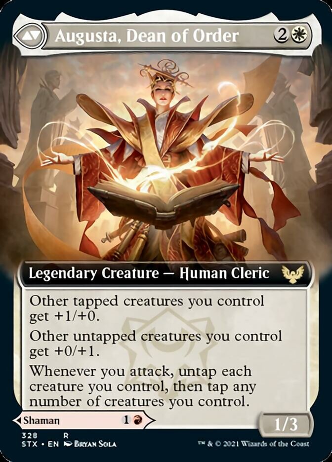 Plargg, Dean of Chaos // Augusta, Dean of Order (Extended Art) [Strixhaven: School of Mages] MTG Single Magic: The Gathering | Red Claw Gaming