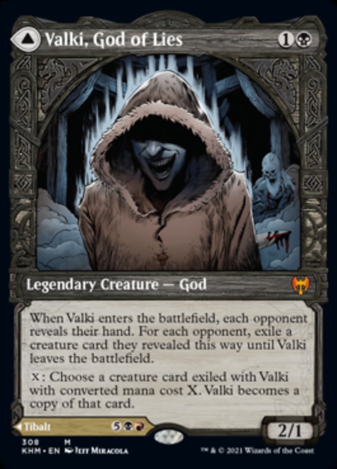 Valki, God of Lies // Tibalt, Cosmic Impostor (Showcase) [Kaldheim] MTG Single Magic: The Gathering | Red Claw Gaming