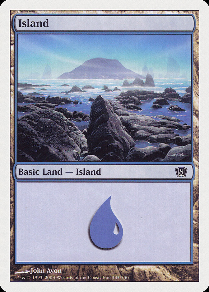 Island (335) [Eighth Edition] MTG Single Magic: The Gathering | Red Claw Gaming