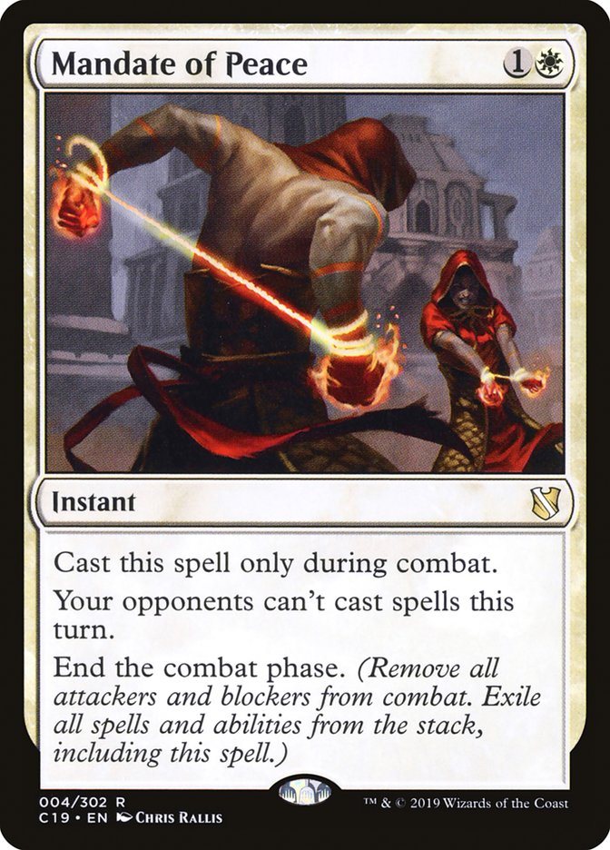 Mandate of Peace [Commander 2019] MTG Single Magic: The Gathering | Red Claw Gaming