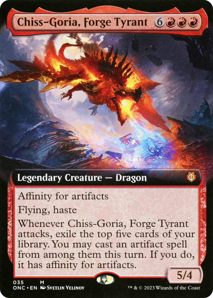 Chiss-Goria, Forge Tyrant (Extended Art) [Phyrexia: All Will Be One Commander] MTG Single Magic: The Gathering | Red Claw Gaming