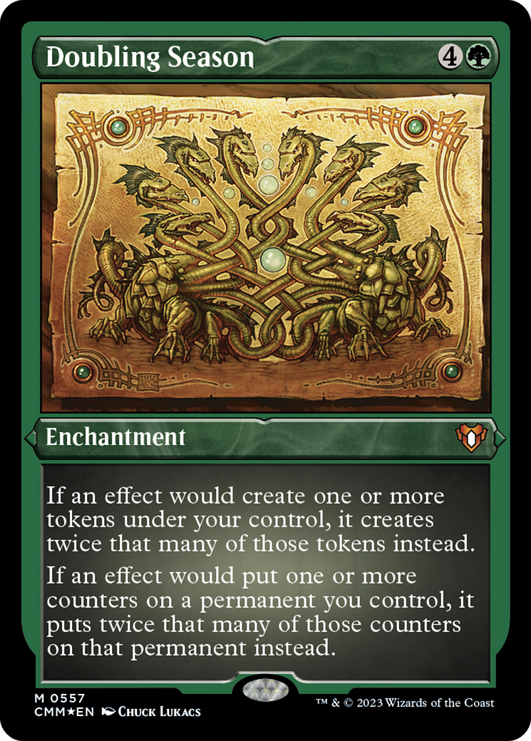 Doubling Season (Foil Etched) [Commander Masters] MTG Single Magic: The Gathering | Red Claw Gaming