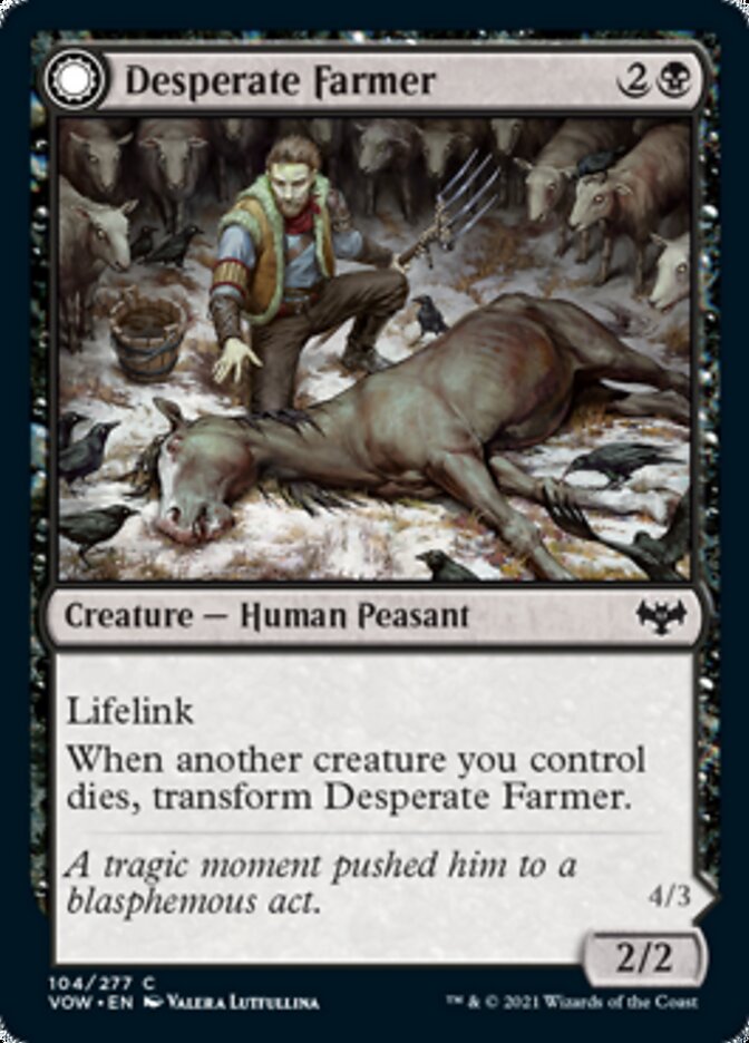 Desperate Farmer // Depraved Harvester [Innistrad: Crimson Vow] MTG Single Magic: The Gathering | Red Claw Gaming