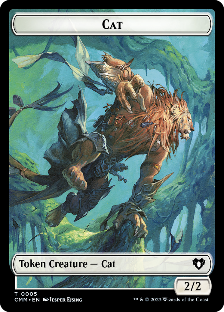 Clue // Cat (0005) Double-Sided Token [Commander Masters Tokens] MTG Single Magic: The Gathering | Red Claw Gaming