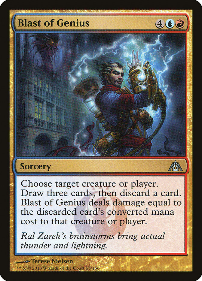 Blast of Genius [Dragon's Maze] MTG Single Magic: The Gathering | Red Claw Gaming