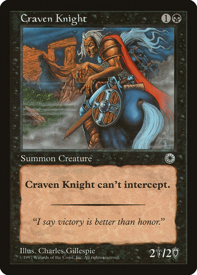 Craven Knight [Portal] MTG Single Magic: The Gathering | Red Claw Gaming