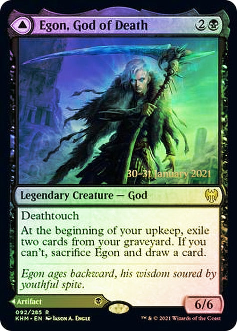 Egon, God of Death // Throne of Death [Kaldheim Prerelease Promos] MTG Single Magic: The Gathering | Red Claw Gaming