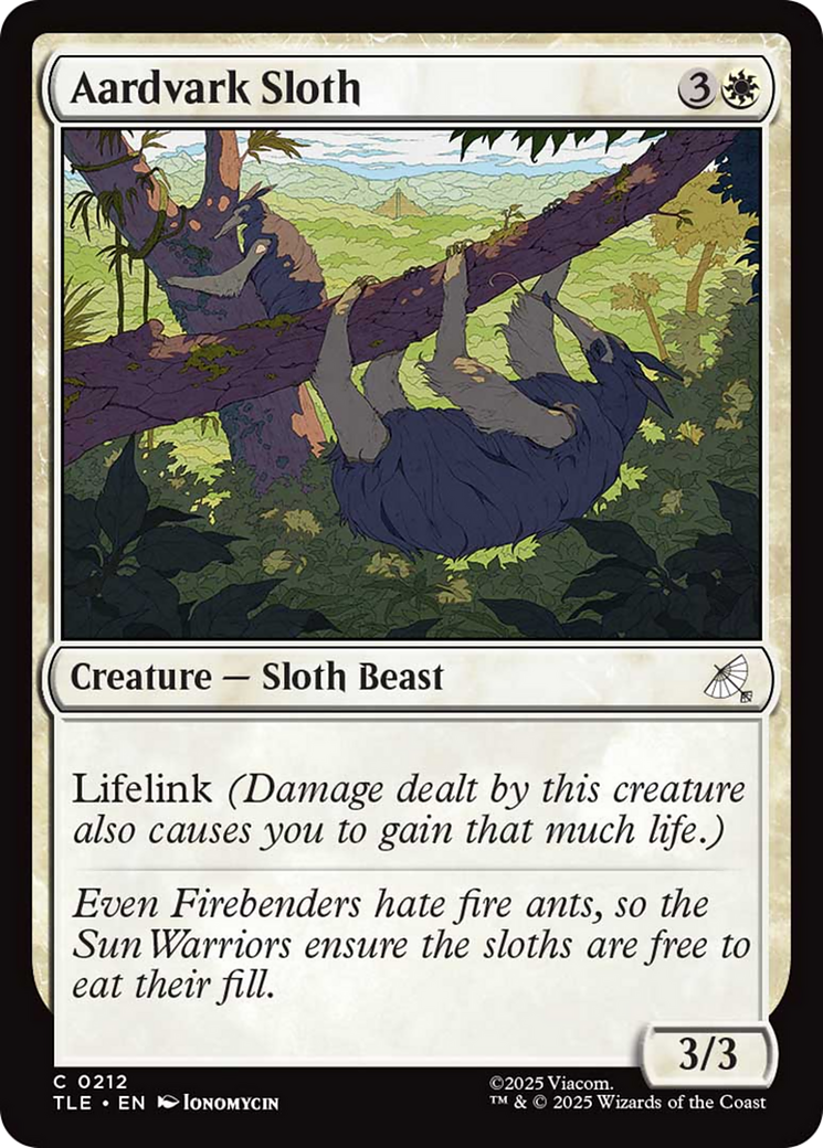 Aardvark Sloth [Avatar: The Last Airbender: Eternal-Legal] MTG Single Magic: The Gathering | Red Claw Gaming