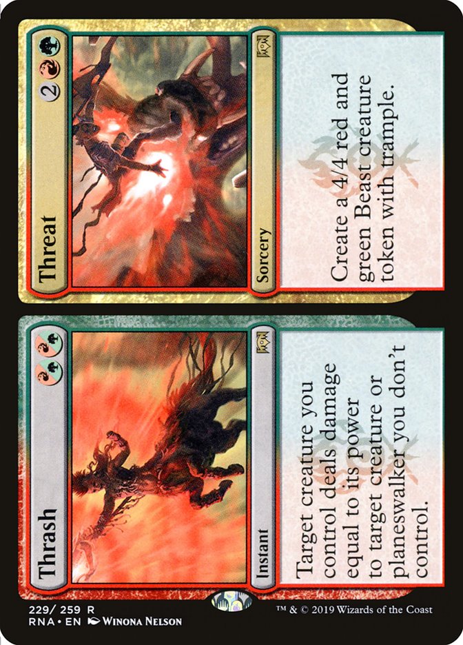 Thrash // Threat [Ravnica Allegiance] MTG Single Magic: The Gathering | Red Claw Gaming