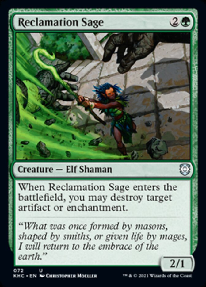 Reclamation Sage [Kaldheim Commander] MTG Single Magic: The Gathering | Red Claw Gaming
