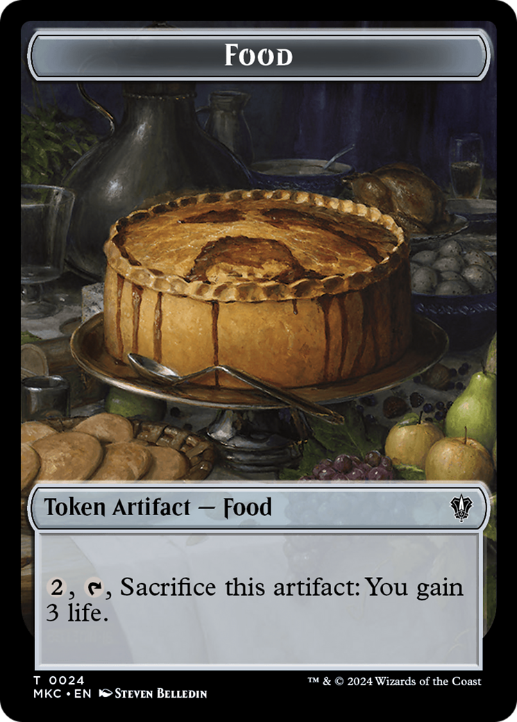 Clue // Food Double-Sided Token [Murders at Karlov Manor Commander Tokens] MTG Single Magic: The Gathering | Red Claw Gaming