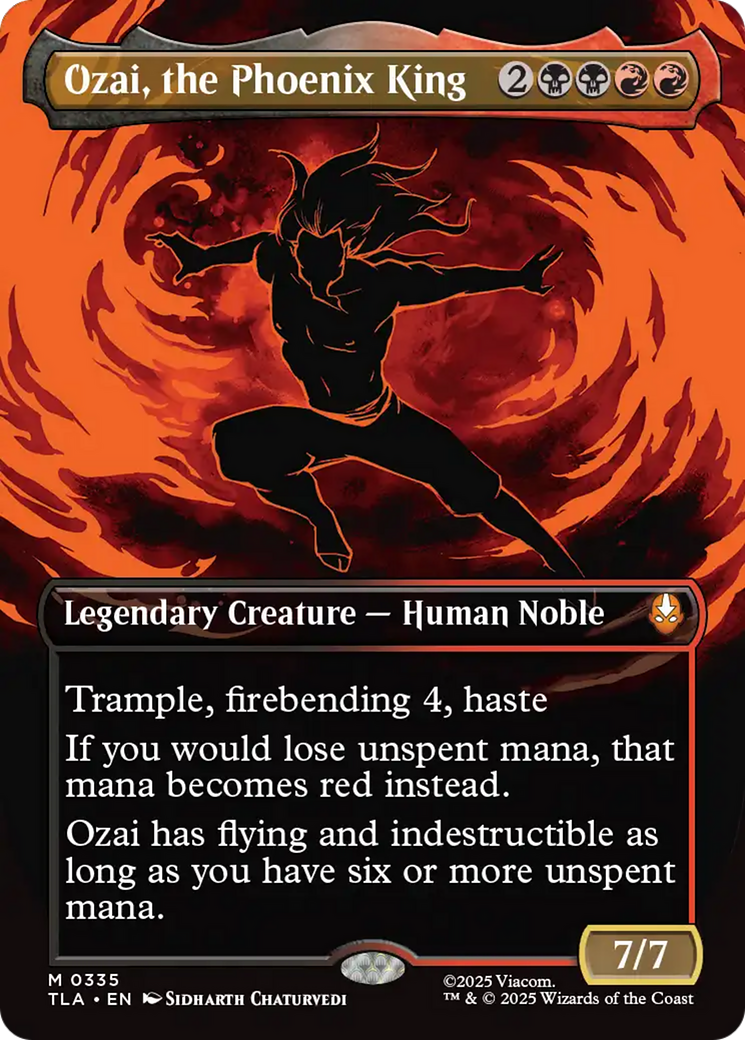 Ozai, the Phoenix King (0335) (Borderless) [Avatar: The Last Airbender] MTG Single Magic: The Gathering | Red Claw Gaming