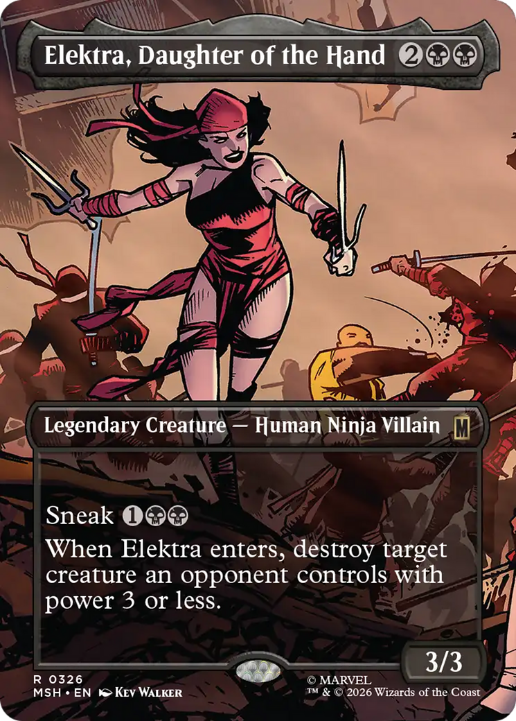 Elektra, Daughter of the Hand (Borderless) [Marvel Super Heroes] | Red Claw Gaming