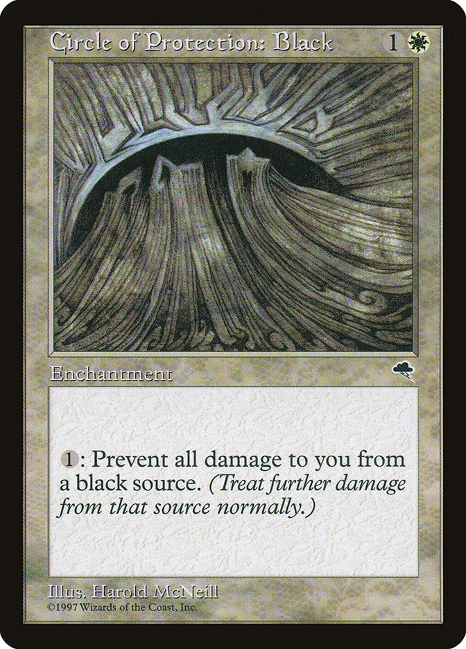 Circle of Protection: Black [Tempest] MTG Single Magic: The Gathering | Red Claw Gaming