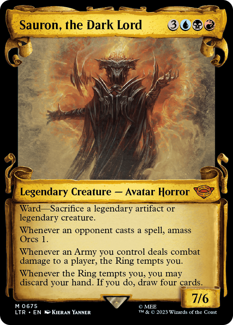 Sauron, the Dark Lord [The Lord of the Rings: Tales of Middle-Earth Showcase Scrolls] MTG Single Magic: The Gathering | Red Claw Gaming