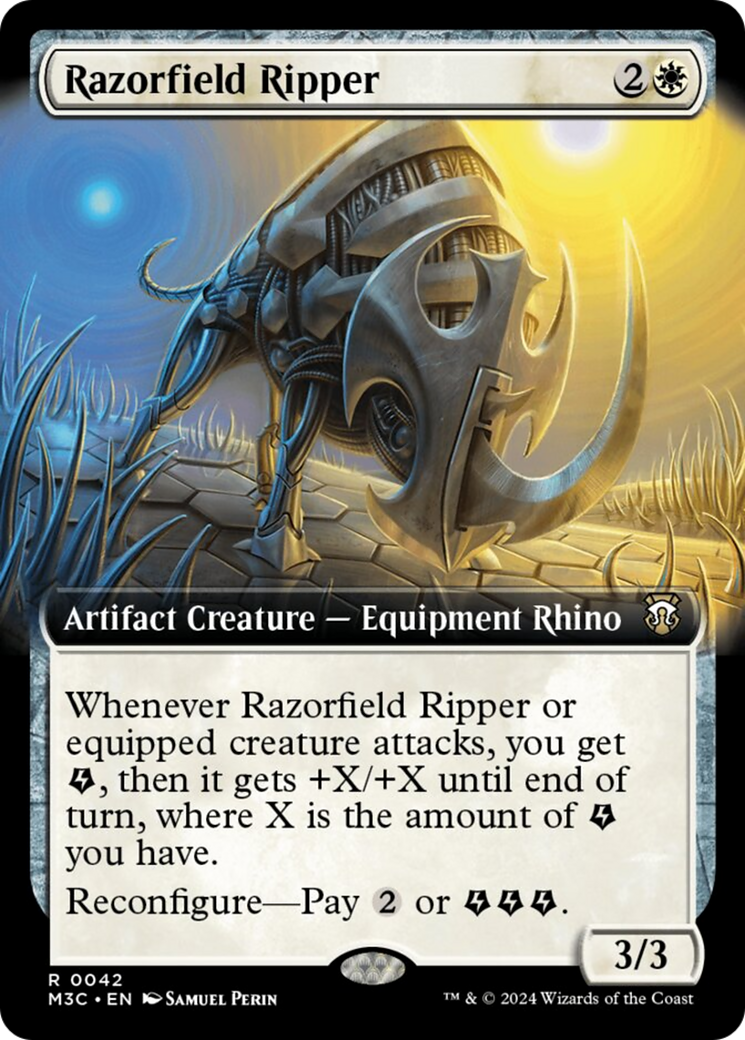 Razorfield Ripper (Extended Art) (Ripple Foil) [Modern Horizons 3 Commander] MTG Single Magic: The Gathering | Red Claw Gaming