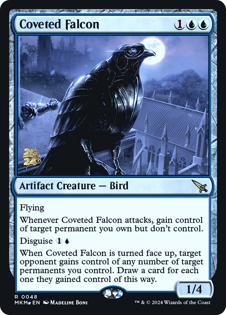 Coveted Falcon [Murders at Karlov Manor Prerelease Promos] MTG Single Magic: The Gathering    | Red Claw Gaming