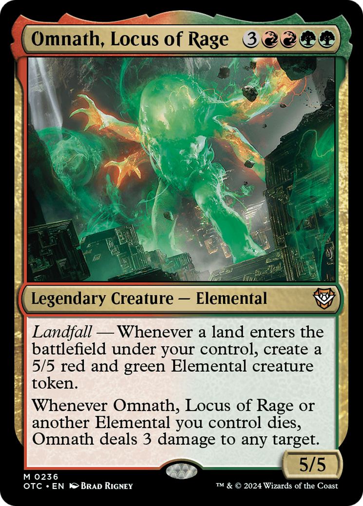 Omnath, Locus of Rage [Outlaws of Thunder Junction Commander] MTG Single Magic: The Gathering | Red Claw Gaming