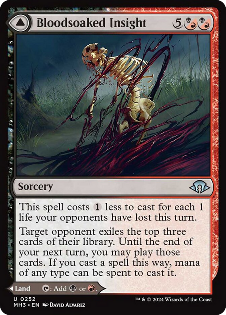 Bloodsoaked Insight // Sanguine Morass [Modern Horizons 3] MTG Single Magic: The Gathering    | Red Claw Gaming
