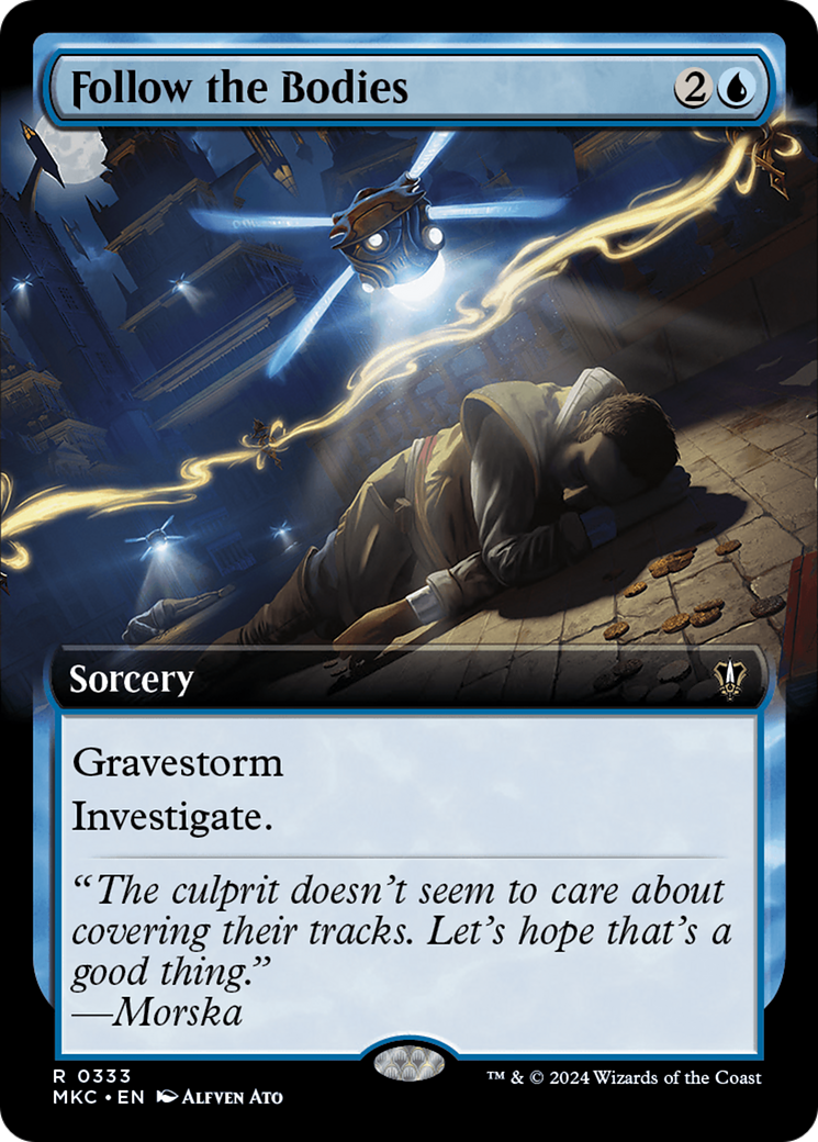 Follow the Bodies (Extended Art) [Murders at Karlov Manor Commander] MTG Single Magic: The Gathering | Red Claw Gaming
