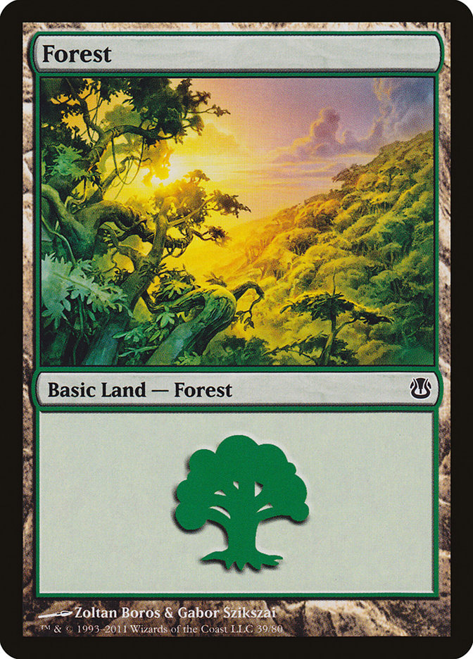 Forest (39) [Duel Decks: Ajani vs. Nicol Bolas] MTG Single Magic: The Gathering | Red Claw Gaming