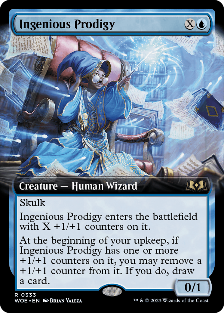 Ingenious Prodigy (Extended Art) [Wilds of Eldraine] MTG Single Magic: The Gathering    | Red Claw Gaming