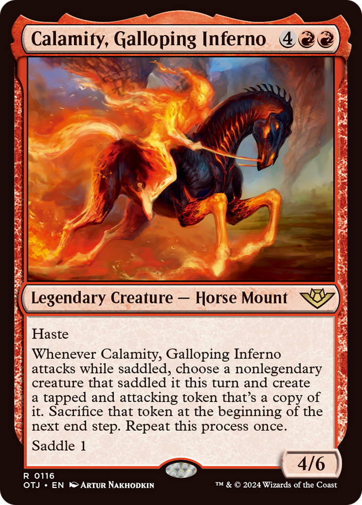 Calamity, Galloping Inferno [Outlaws of Thunder Junction] MTG Single Magic: The Gathering    | Red Claw Gaming