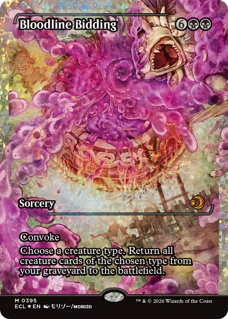 Bloodline Bidding (Showcase) (Fracture Foil) [Lorwyn Eclipsed] MTG Single Magic: The Gathering | Red Claw Gaming