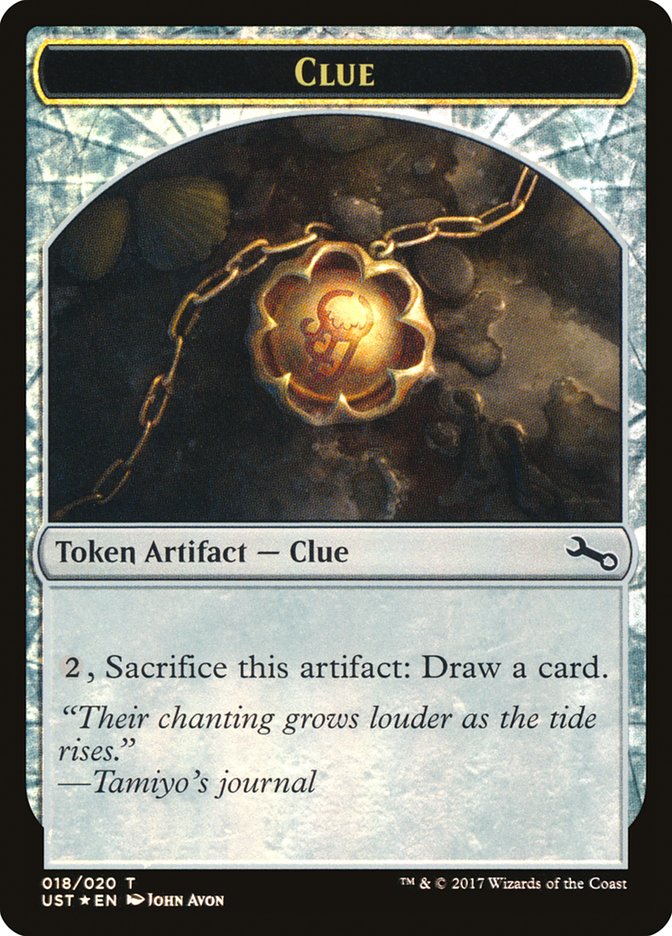 Clue // Clue Double-Sided Token [Unstable Tokens] MTG Single Magic: The Gathering | Red Claw Gaming