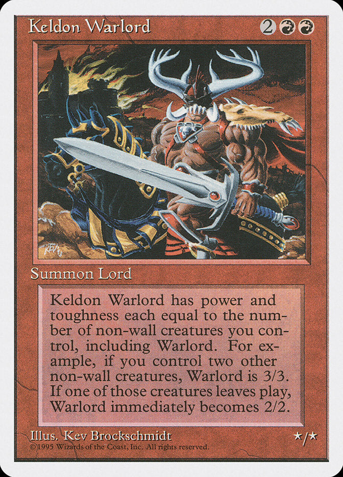 Keldon Warlord [Fourth Edition] MTG Single Magic: The Gathering | Red Claw Gaming
