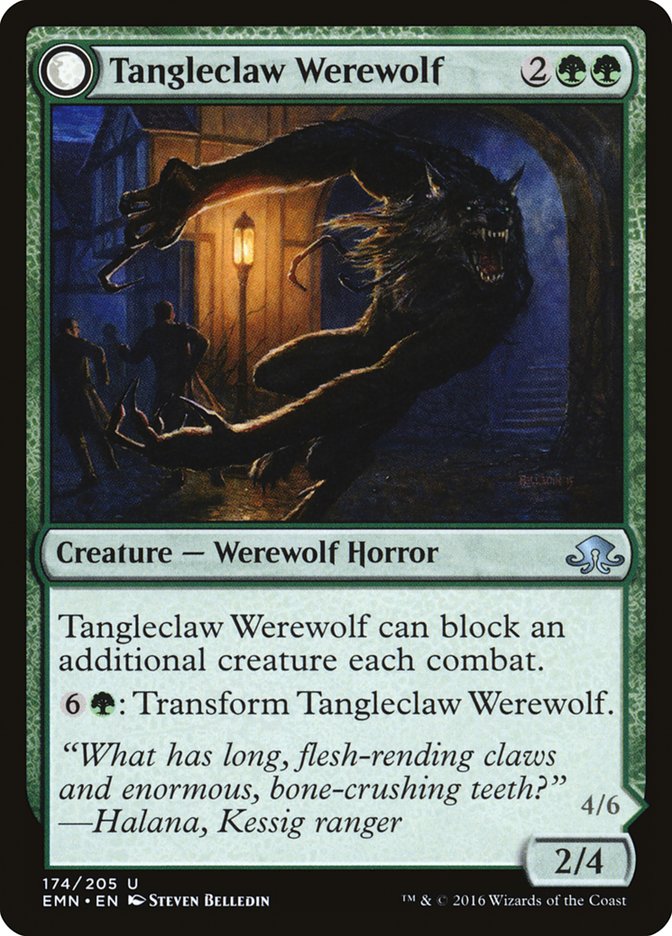 Tangleclaw Werewolf // Fibrous Entangler [Eldritch Moon] MTG Single Magic: The Gathering | Red Claw Gaming