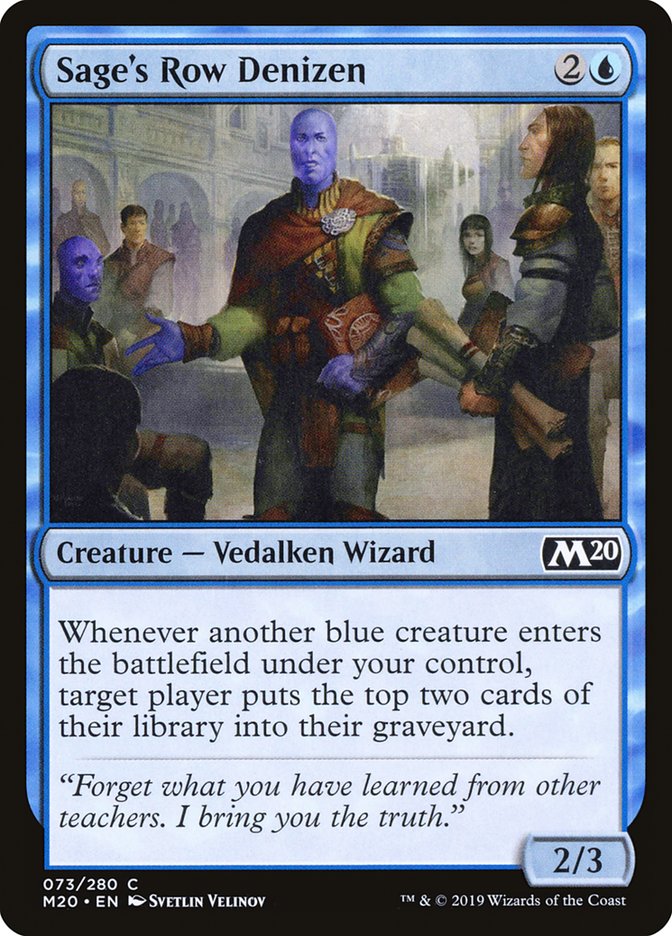 Sage's Row Denizen [Core Set 2020] MTG Single Magic: The Gathering | Red Claw Gaming