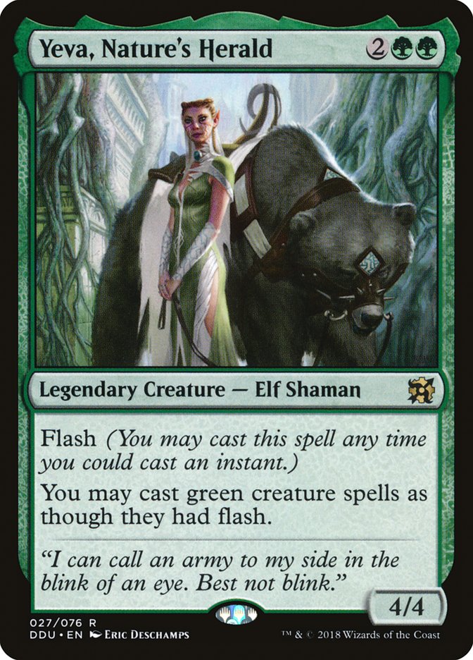 Yeva, Nature's Herald [Duel Decks: Elves vs. Inventors] MTG Single Magic: The Gathering | Red Claw Gaming