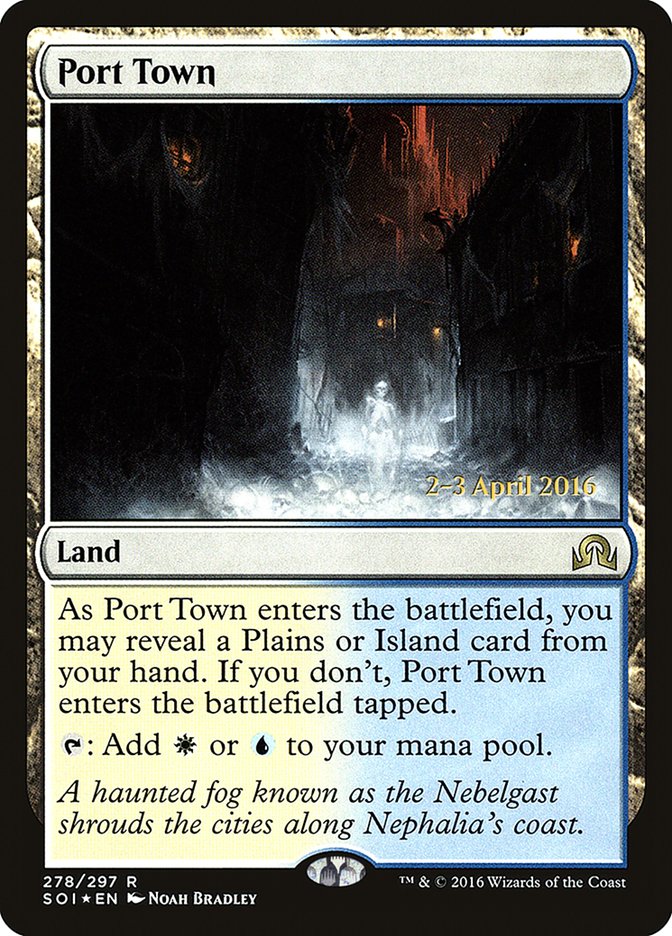 Port Town [Shadows over Innistrad Prerelease Promos] MTG Single Magic: The Gathering | Red Claw Gaming