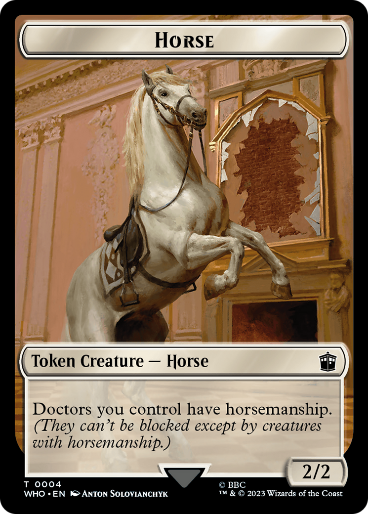 Horse // Treasure (0028) Double-Sided Token [Doctor Who Tokens] MTG Single Magic: The Gathering | Red Claw Gaming